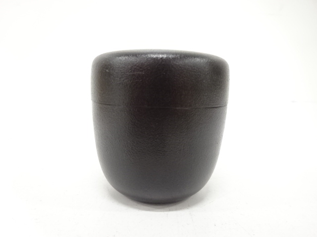  高橋峯房造　乾漆　松唐草　蒔絵　利休棗